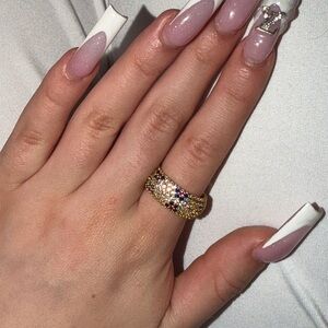 Elegant Gold and Multicolor Ring